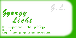 gyorgy licht business card
